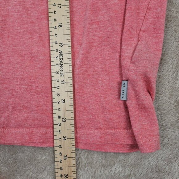 Ted Baker Golf Polo Shirt Pink Pocket 100% Cotton Short Sleeve Men's Size 4 - Picture 4 of 10